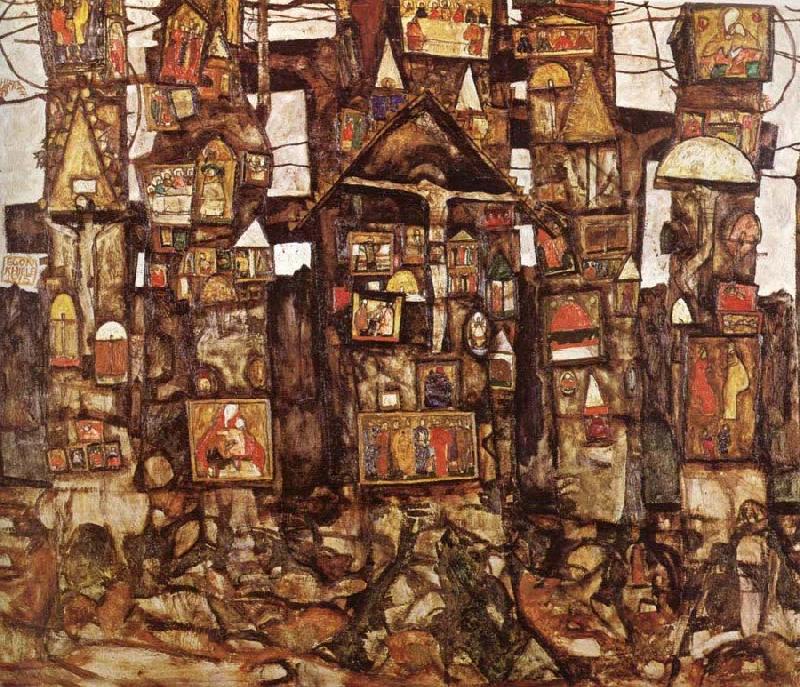 Egon Schiele Woodland Prayer Sweden oil painting art